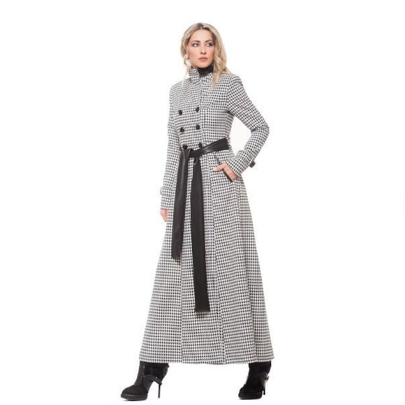 Designer Houndstooth Coat - Picture 3 of 12